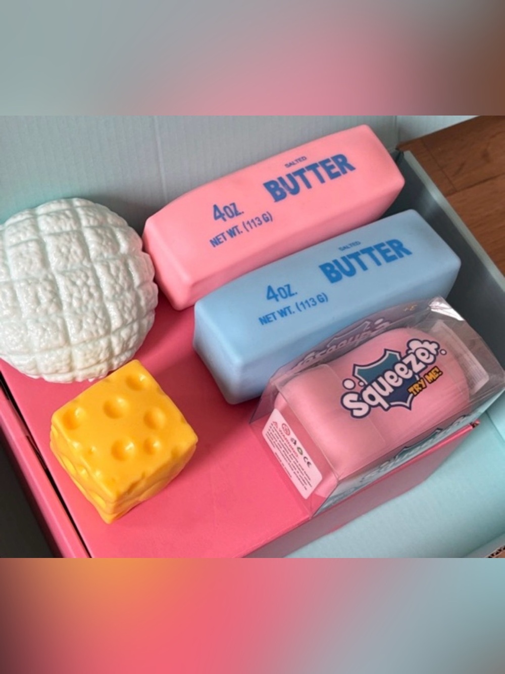 Crunchy squish bundle! Cheese,potatoe,soap,2Xbutter.All sealed.